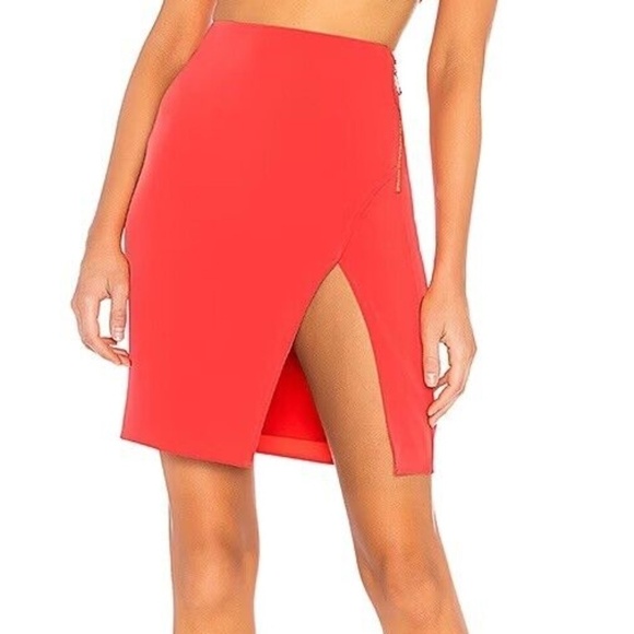 Nbd X Naven Maddy Set Crop Top Skirt In Orange coral  Size M/S - Picture 2 of 6